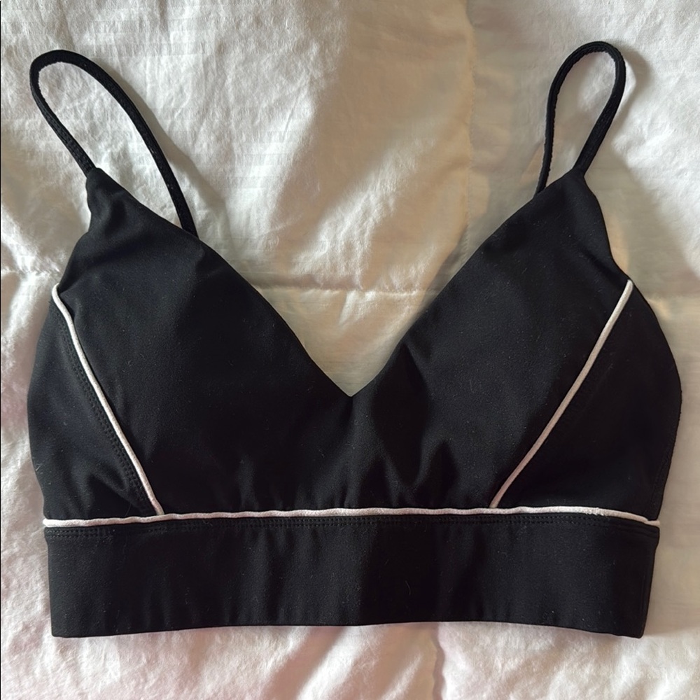 Garage Black Bra with White Trim